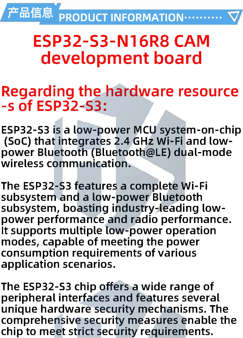 ESP32-S3-N16R8 CAM Development Board WiFi+ Bluetooth Module With OV2640/OV3660 Camera
