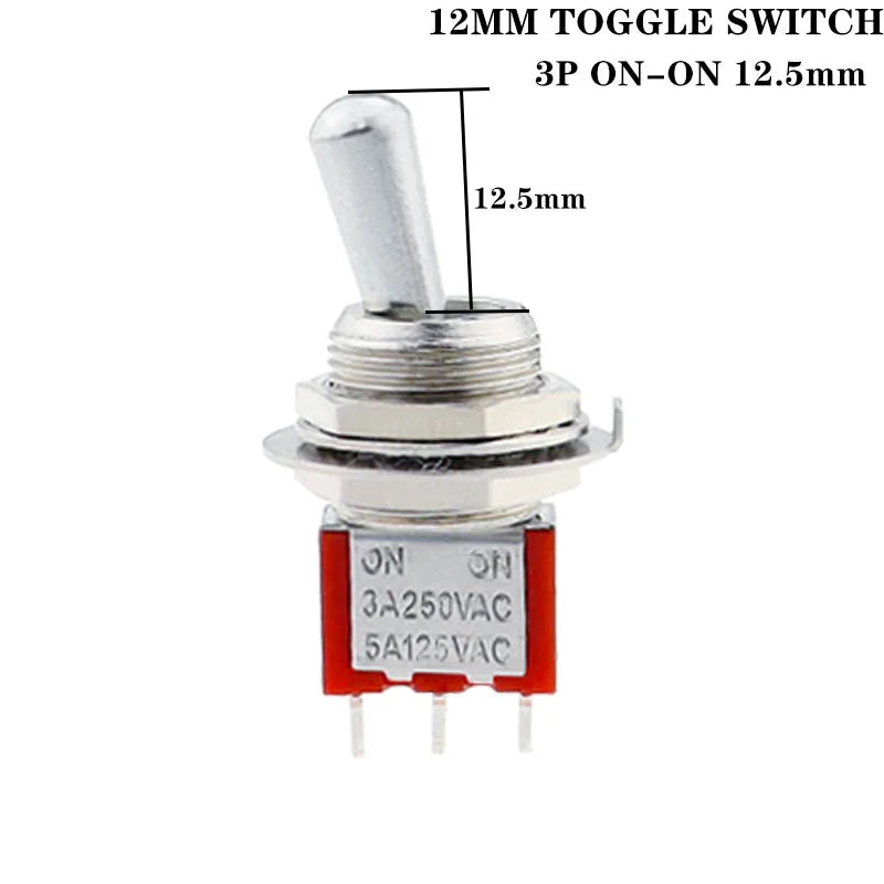 1Pcs/5Pcs SH T80-T Z1 Series Large Long Handle 12mm Panel Mount Mini Toggle Switch 5A 125VAC