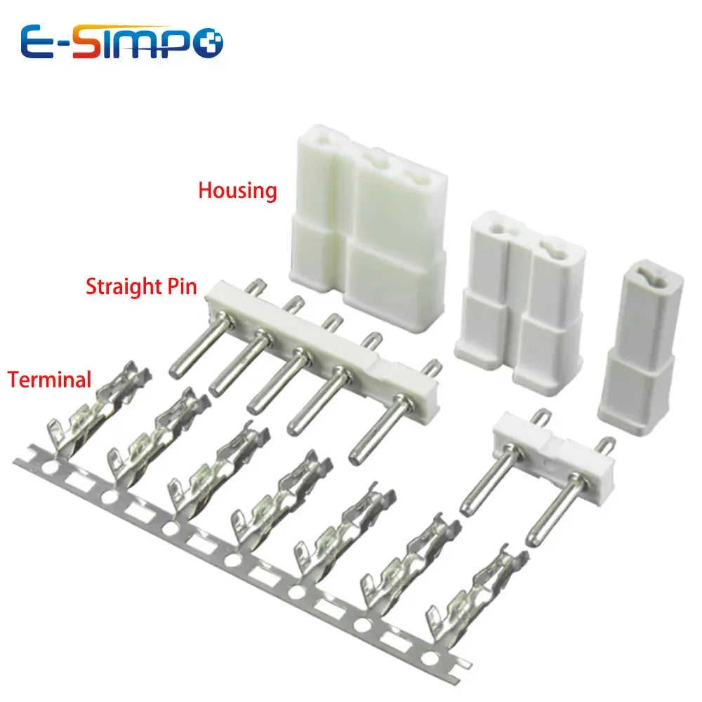 TJC2 7.5/5.0mm Straight Pin Header Plug Housing Terminal 1P 2P 3P 4P 5P 6P 1+1 1+2 1+3 1+4 1+5  Strip Bar Wire Connector Harness