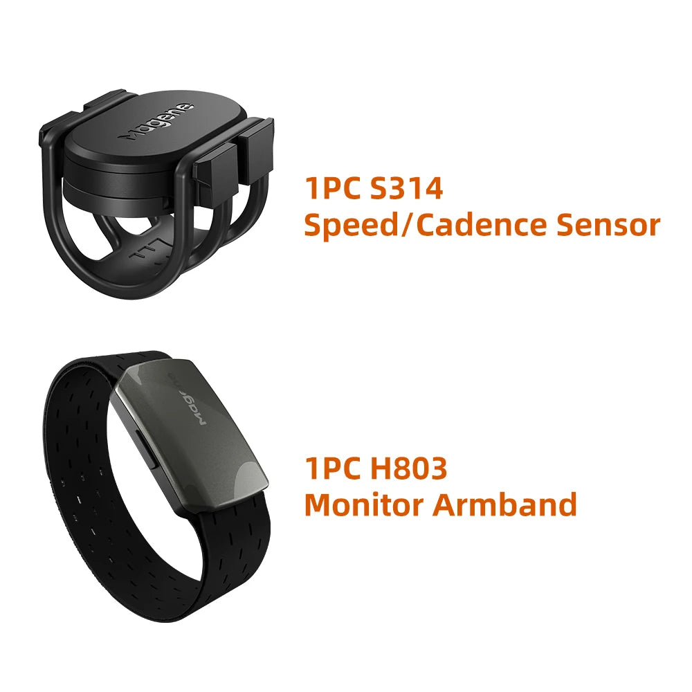 Magene S3+ Speed Cadence Sensor ANT Bluetooth Computer Speedmeter Dual Sensor Bike Accessories Compatible with WahooOnelap Zwift