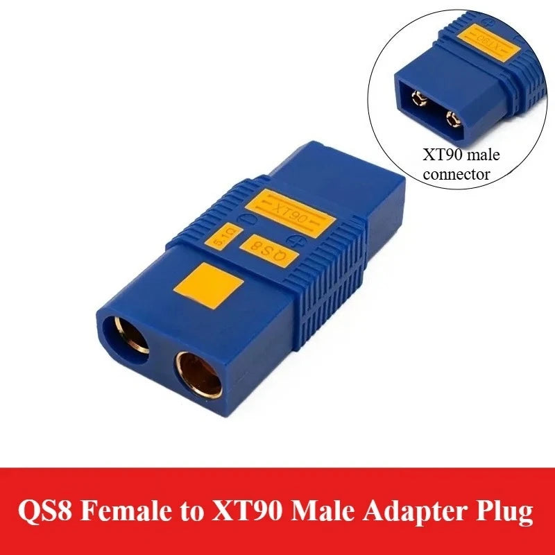 QS8 Female To XT90 Female Adapter Cable, 10AWG Anti-Spark Conversion Wire for RC Models