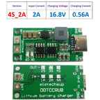 Type C BMS 2S 3S 4S 1A 2A 4A 18650 Lithium Battery Charger Board USB C Step-up Boost Module For Li-Po Polymer Power Bank