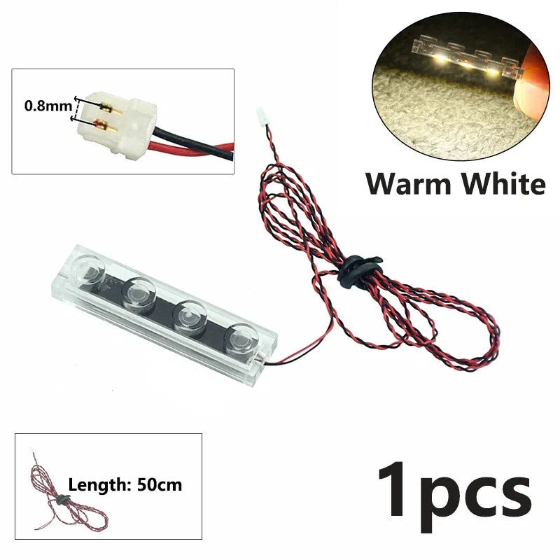DIY 0.8mm Pin 1x1 1x2 1x4 Length 50cm SMD LED 2835  Remote Control Building Block Flash Lamp City Street Light Bricks