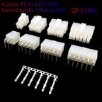 5Sets Molex Automotive Wire Connectors 5557/5569 Series 2P/4P/8P/10P/12P-24P Male Female Socket 4.2mm Plug for Electrical Wiring