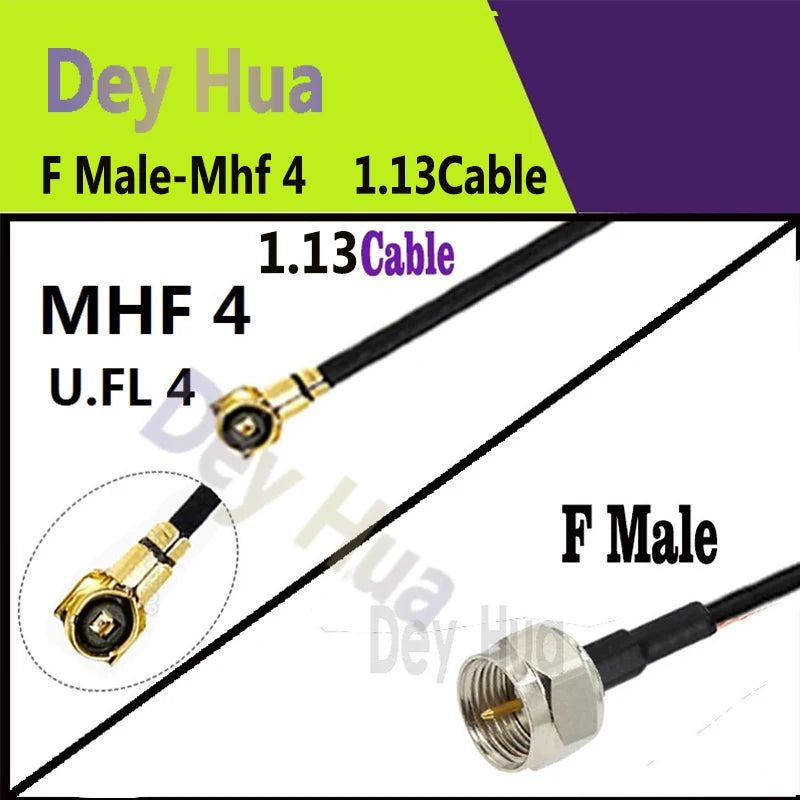 10/100Pcs F Female To UFL 1  MHF4 antenna cable rf 1.13 0.81 RG178 cable F female male cable to U.FL 1 tail fiber cable assembly