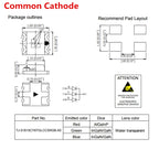 50/100PCS SMD LED 0603 RGB Common Cathode / Anode 1615 RGB Lamp Bead Red-Green-Blue Three-color Full-color LED 4Pin 1.6x1.5mm