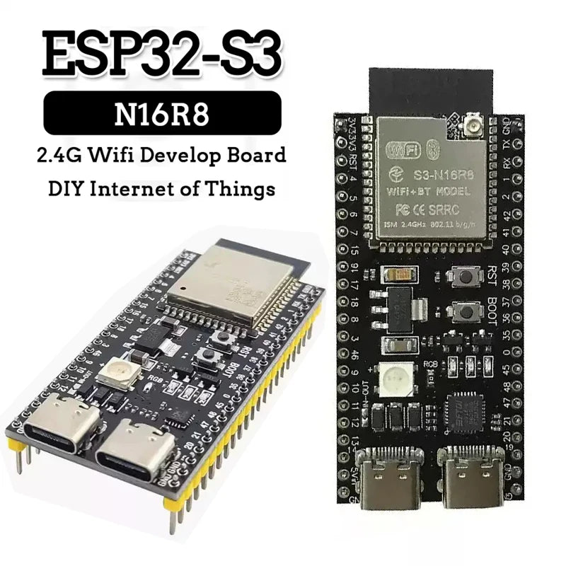 ESP32-S3 Development Board 2.4G Wifi Module for Arduino ESP IDF ESP32-S3-WROOM-1 N8R2 N16R8 44Pin Type-C 8M PSRAM ESP32 S3