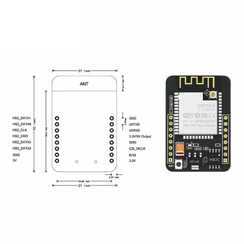 Si Tai&SH ESP32-CAM ESP32-CAM-MB MICRO USB ESP32 Serial to WiFi CAM Development Board CH340 CH340G 5V Bluetooth+OV2640 Camera