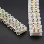 12 Position Terminal Connector Nylon Plastic Electric Terminal Block Dual Connector Strips 5/10/20/30A Electric Barrier Strip