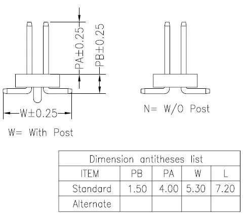10Pcs SMD SMT Male PIN HEADER Strip Connectors Double Row 1.27mm 2.0mm 2.54mm Various Sizes 2*2/3/4...20P-40 Pin Count
