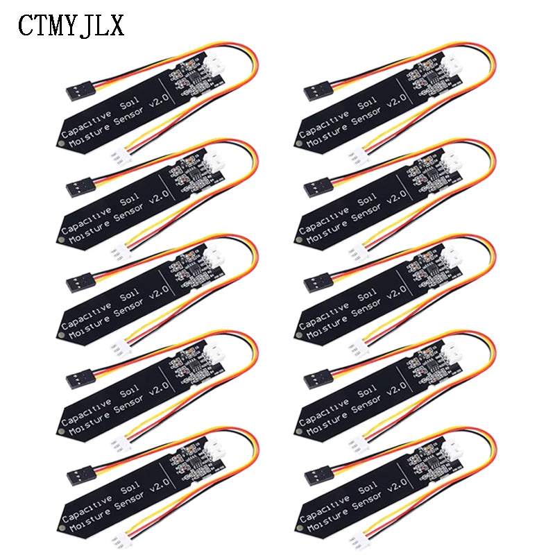 10pcs Capacitive Soil Moisture Sensor Corrosion Resistant For Arduino Moisture Detection Garden Watering DIY Electronic