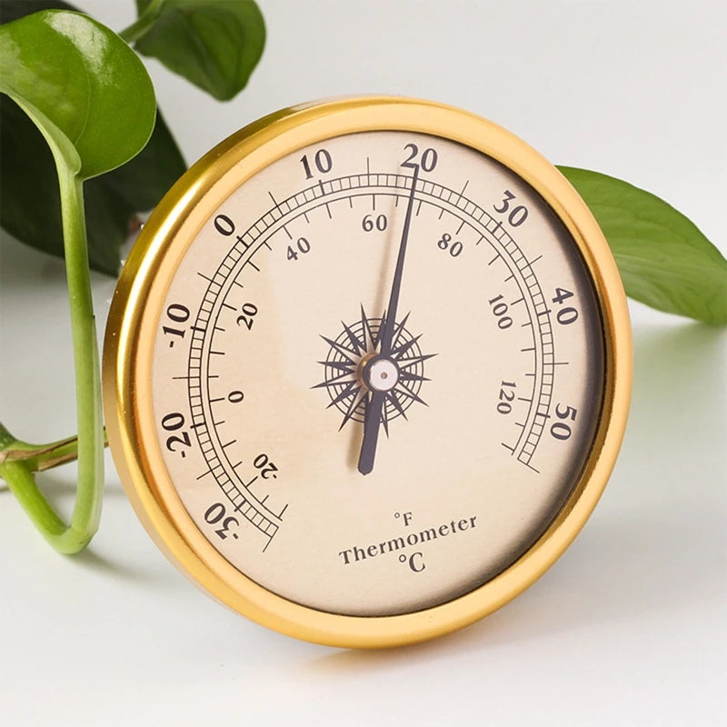 Aluminum Alloy Barometer Thermometer Hygrometer Gauge Tester Temperature Humidity Meter Precision Mechanical Home Office