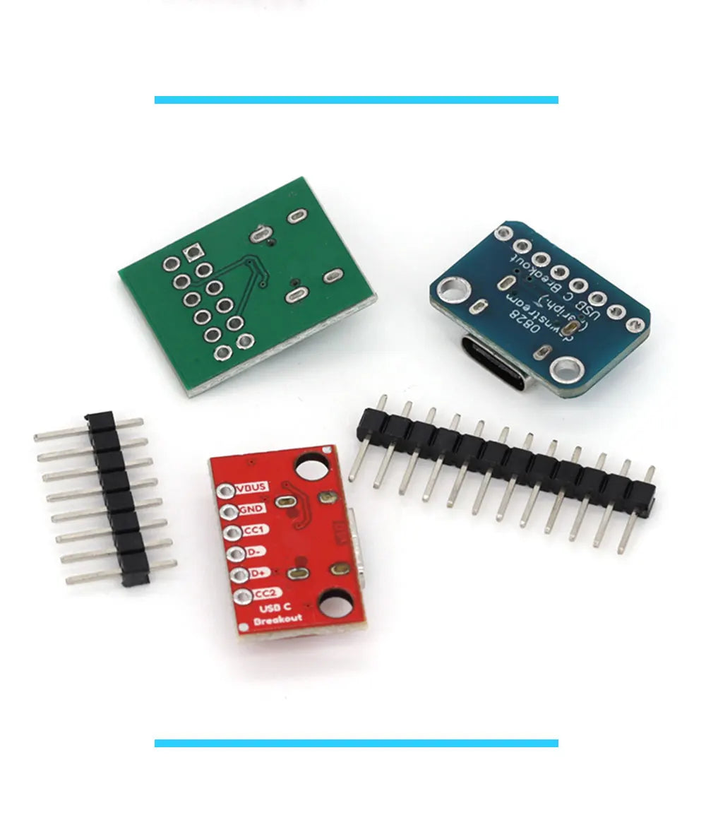 1-10PCS 16Pin 2.54mm USB TYPE-C to PCB Data Transmission Power Adapter Pin Board Test Board Solder Female DIP Connector Socket