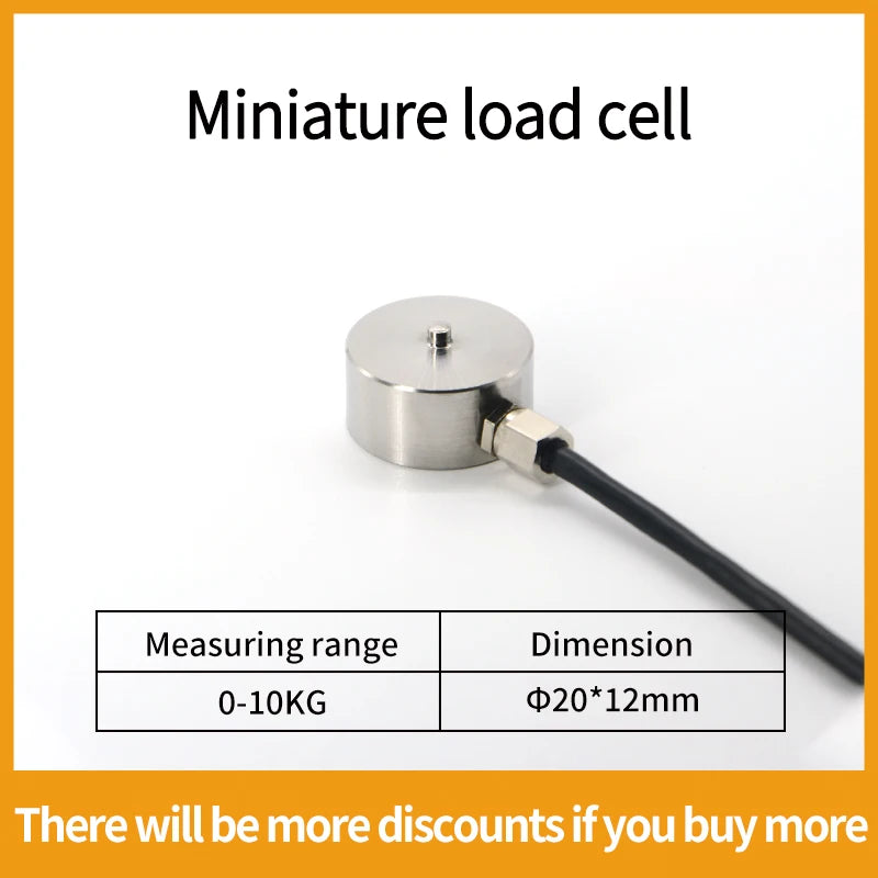 5kg 10kg 20kg 100kg 200kg 500kgminiature Compression Load Cell Diameter 8/10/13/20mm Mini Pressure Push Pull Force Button Sensor