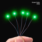 10PCS 0402 0603 SMD Lamp Wire Chip 30cm 3V Led Pre-Soldered Micro Litz Lighting For Model Making Train/Car/Robot Toy Diorama Kit