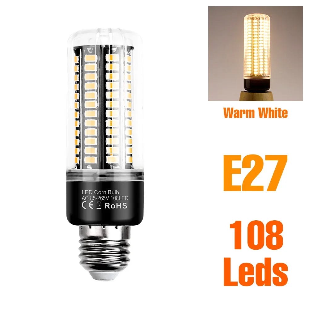 30W LED Indoor Corn Bulb E27/E26 Ceiling Lamp Bulbs E14 Spotlight B22 Living Room Bedroom Kitchen Washroom 220V Home Lighting