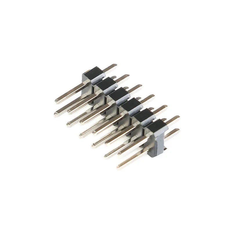 10pcs 2.54mm Double Row Male PCB Board Pin Header Connector Strip Pin Header 2 * 2/3/4/6/8/10/12/15/20/40P For Arduino