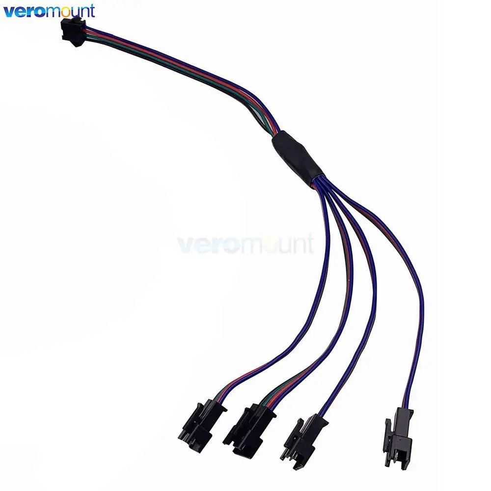 2Pin 3Pin 4Pin SM Splitter Connector 1 to 2 3 4 LED Connector JST Male Female Connector Wire Cable For WS2812 LED Strip Light