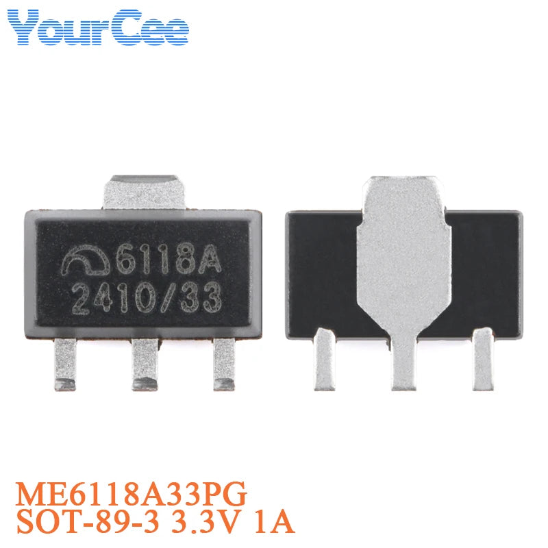 50pcs/10pcs ME6118A33B3G ME6118A50B3G SOT-223 6118A SOT223 3.3V 5V 1A LDO Regulator IC Chip ME6118A33PG ME6118A50PG ME6118A33M3G