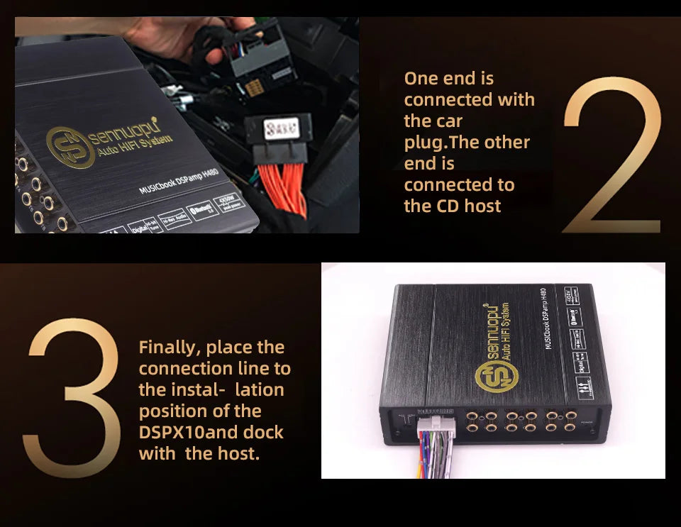 Sennuopu Car DSP Processor 4 Channel Amplifier 8 Channels Digital Sound Processors