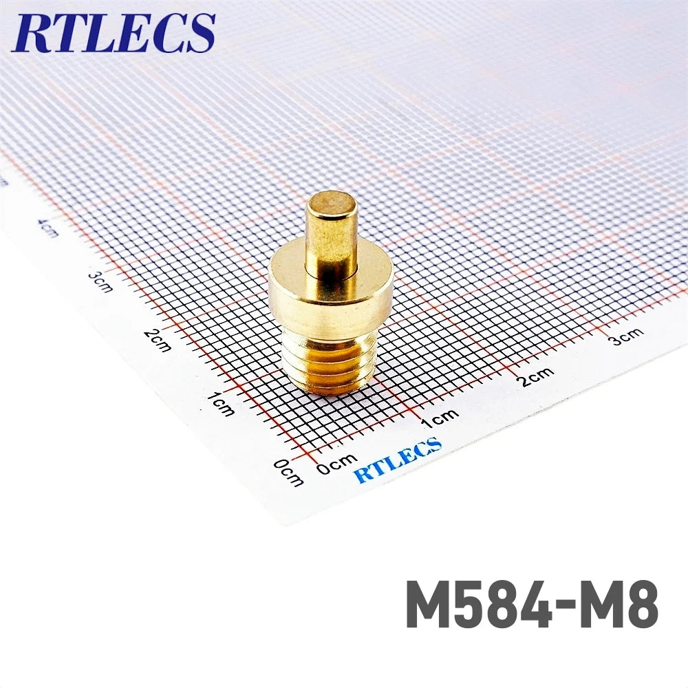 2/5/20Pcs High Current Pogo Pin Theaded M3 M4 M8 Connector 1A 4A 5A Battery DC Power Spring Loaded Needle Test Probe Gold Plated