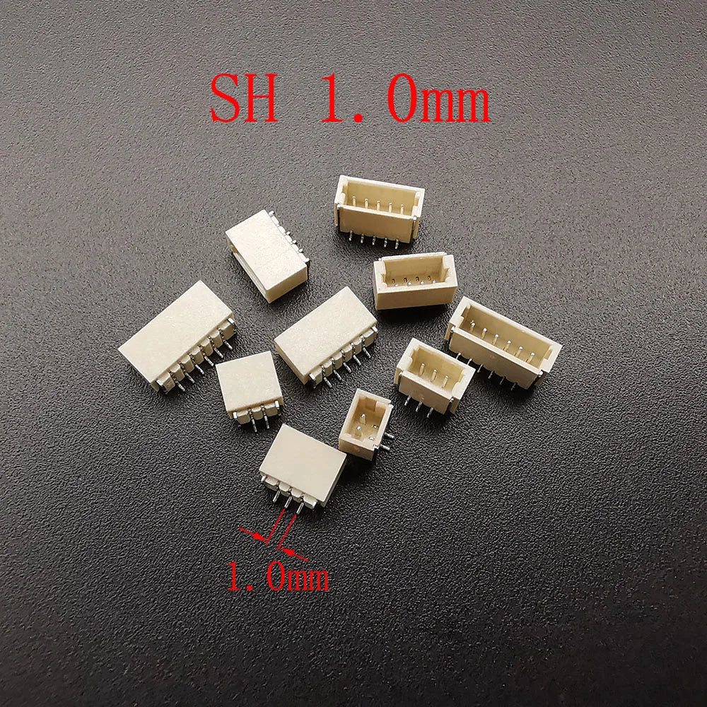 10Pcs JST XH 2.54/PH 2.0/ZH 1.5/1.25mm / SH 1.0mm Pitch Male Plug Pin Header Socket Horizontal/Vertical SMD Connector 2/3/4/5/6P