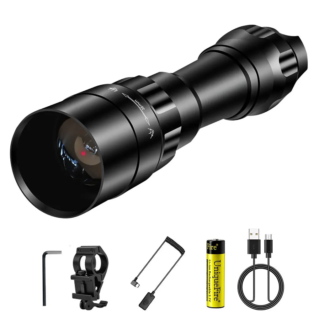 UniqueFire 1605 T38/50/67/75 IR850NM 940NM LED Infrared FlashLight Dimmer Switch illuminator USB Rechargeable Torch Night Vision