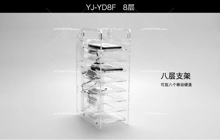 5-layer Cooling mobile hard disk bracket  for Raspberry pi 3B 3B+ 4B cluster case 2.5 SSD HDD transparent shell extended nas