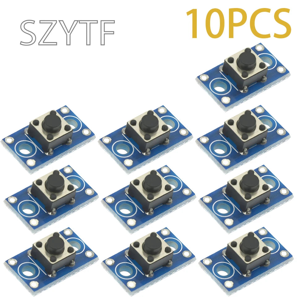 1-100PCS x6mm Tactile Push Button Switch Module with Pins for Arduino Raspberry Pi DIY PCB