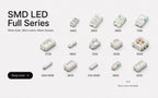 20pcs/lot SMD LED Diodes5050 Diode SMD LED Diodo Kit Green RED WARM White ICE Blue Yellow Pink Purple-UV Orange rgb