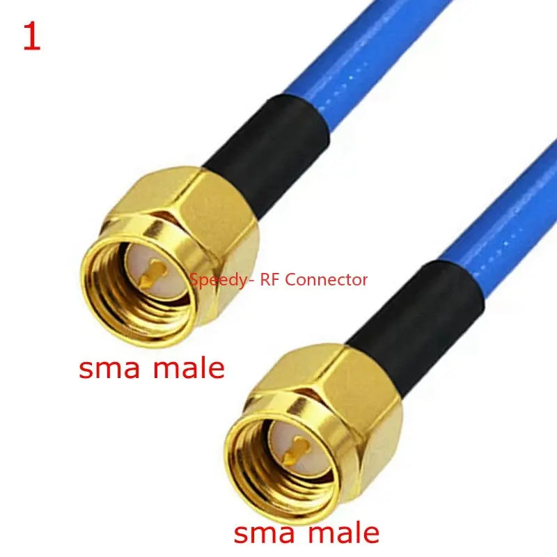 RG-402 Cable SMA To SMA Male Female Connector RPSMA To SMA Right Angle Crimp for RG402 High Frequency Test 50ohm Fast Brass