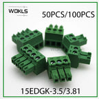 50pcs/100pcs  PCB Screw Terminal Block Connector PLUG PIN HEADER SOCKET  KF2EDGK  15EDGK MC1.5/ST 3.81 3.5 BCZ3.81/180