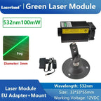 650nm 520nm Red Green Dot Fat Beam Laser Diode Module for Stage Escape Room Wine Base Bar KTV Use