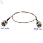 75Ohm RG179 Cable BNC To BNC Female Male Right Angle Connector Adapter for Video Pigtail Jumper Extension RG179 Low Loss 75 Ohm