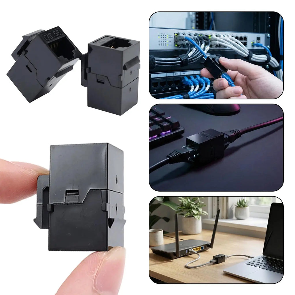 10/6/2PCS CAT6 RJ45 Keystone Jack Coupler Cat6 RJ45 Keystone Couplers Ethernet Connector Female To Female Lan Cable Extender