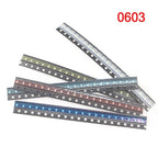 5 Colors SMD LED Light Emitting Diode Assortment Kit - 100pcs 0603/0805/1206/1210/5050/5730 Miniature LED Diodes