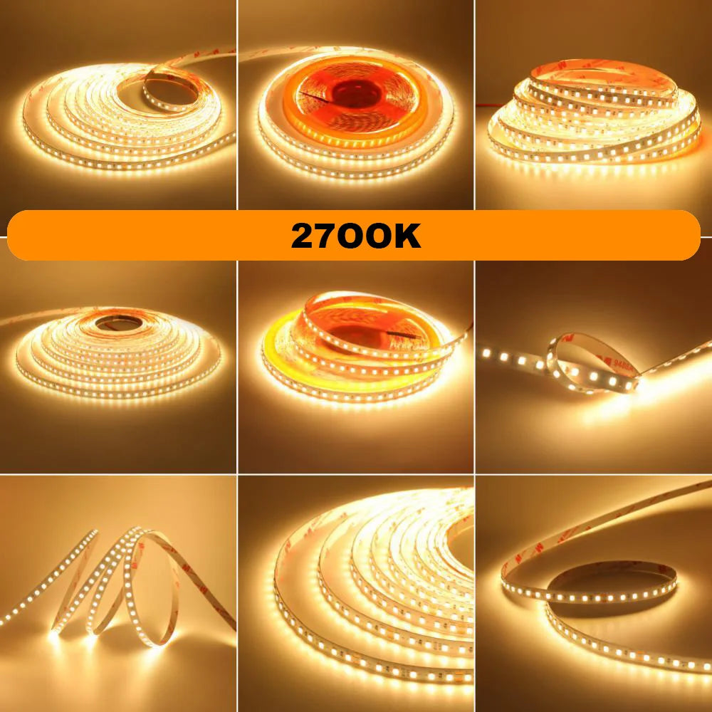 5m 10m RA98 LED Strip Light 2700K 3000K 3500K 4000K 5000K 6000K 12V 24V 2835 Flex Tape Stripe Hight Bright 120LED Home Lighting