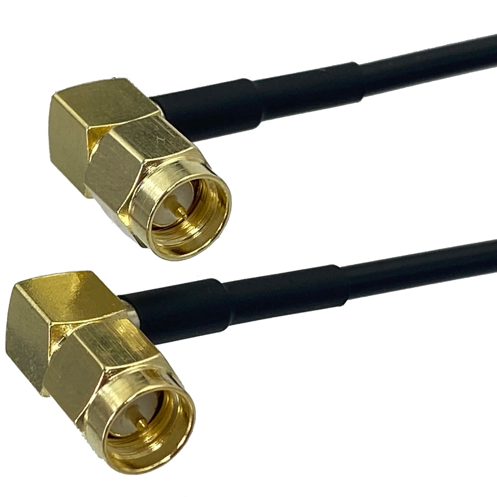 RG174 SMA RP SMA to SMA RP SMA Male & Female Nut Straight & Right Angle Connector RF Coaxial Jumper Pigtail Cable 4inch~10FT