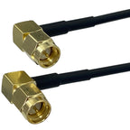 RG174 SMA RP SMA to SMA RP SMA Male & Female Nut Straight & Right Angle Connector RF Coaxial Jumper Pigtail Cable 4inch~10FT