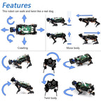 Freenove Robot Dog Kit for Raspberry Pi 5 4 B 3 B+ Zero 2 W, Walking, Self Balancing, Face Recognition, Ball Tracing, Ultrasonic
