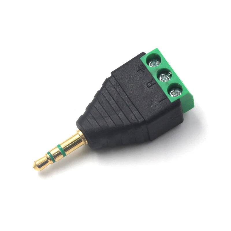 1-10PCS 3.5mm 2.5mm 2/3/4 Pole Male Plug / Female Socket To Screw Terminal Connector Mono/Stereo 1/8 Inch Headphone Audio Jack