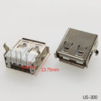 5PCS USB2.0 Female USB Socket Connector 4P USB 2.0 4 Pin Female USB 2.0 Transfers Jack For Laptop Notebook Computer USB Type A/B