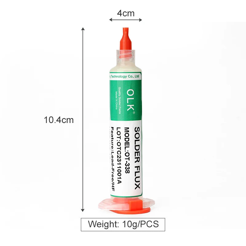 OLK Lead-Free Halogen-Free BGA Flux SMD PCB Repair Soldering No-Clean Ball Planting Rosin Solder Oil Solder Paste 10cc