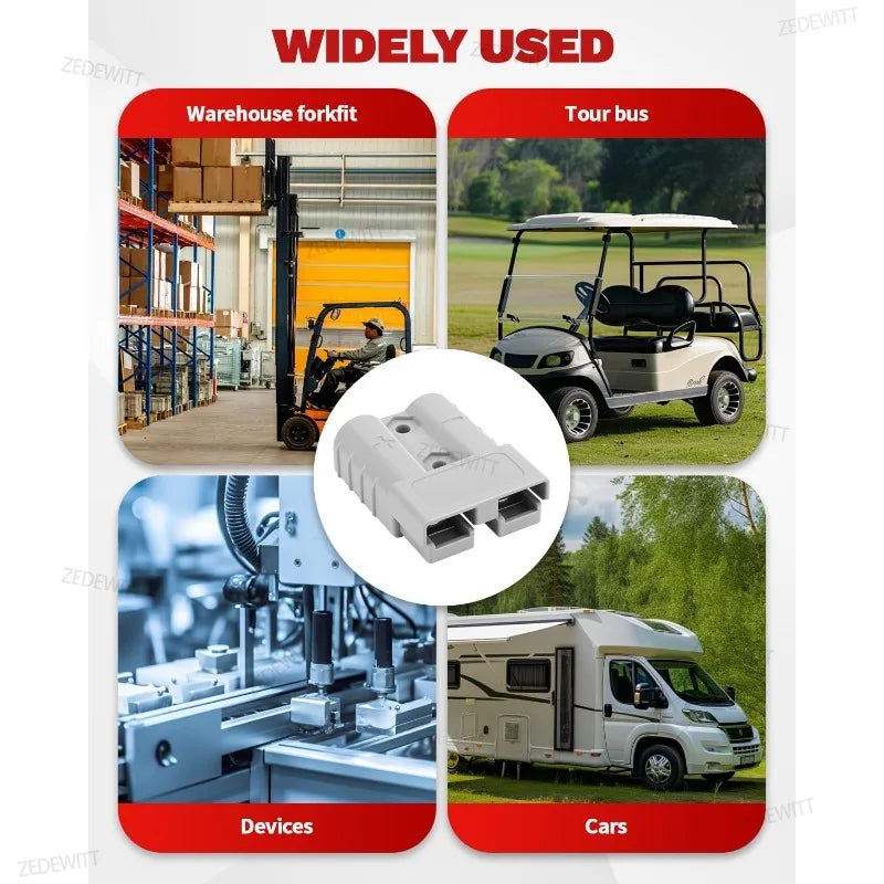 Multifunctional 50A Anderson Style Plug Connector DC Power Accessory For Car RV Solar Panel Battery Charger Power Tool