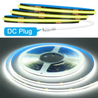 12V 24V Black PCB COB LED Strip Light 3000K 4000K 6000K 320LED/m High Density Lighting for Kitchen Cabinets Flex Tape RA90 IP30