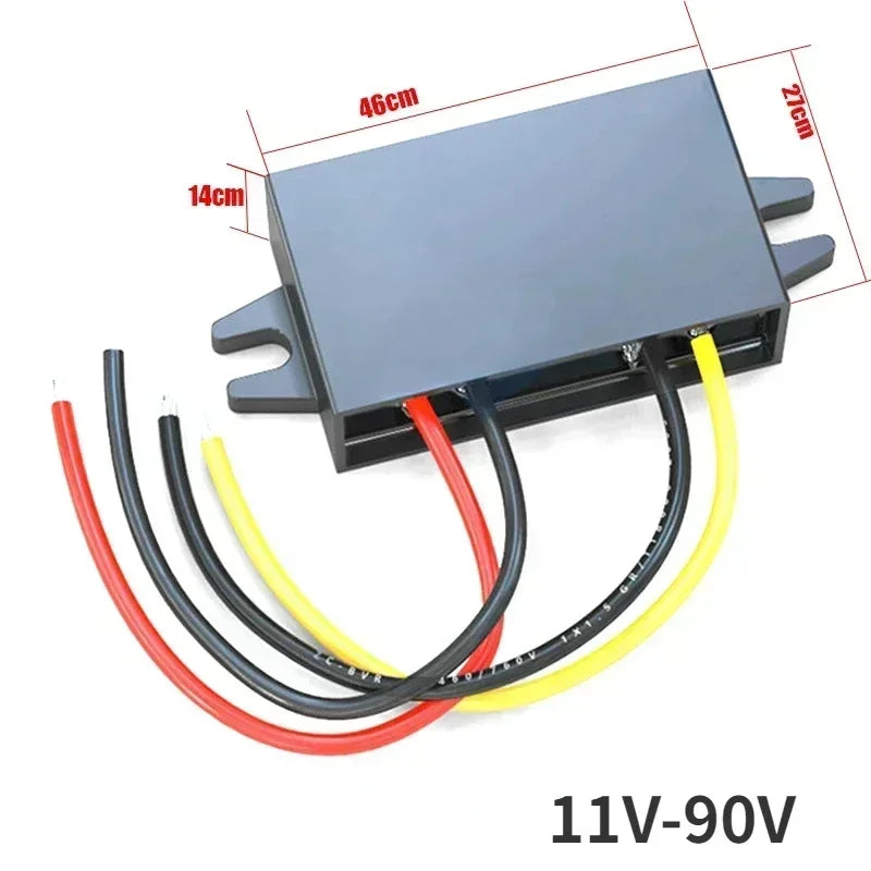 48V Converter 12V 24V 36V 48V 60V 72V to 5V 1A-3A DC Step Down Car Power Supply Buck Converter 11-90V to 5V for Tablet Camera
