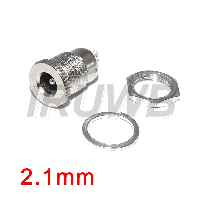 5PCS DC-099 Open Hole 11MM 5.5*2.1 5.5*2.5 DC099 5.5 mm x 2.1mm DC Power Jack Socket Female Panel Mount Connector Metal