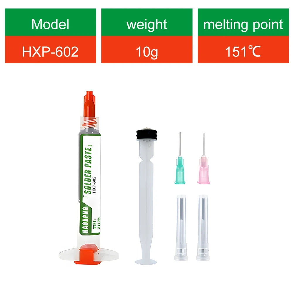 151 ° C/303.8 ° F New Solder Paste, No Need for Cleaning, Solder Repair and Maintenance, Lead-Free Solder Paste Flux, 10g/35g/55