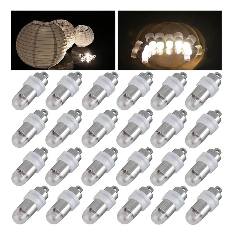 10/20/50pcs Waterproof LED Party Lights Seasonal Lighting for Balloons Paper Lanterns Balloon Wedding Halloween Christmas Party