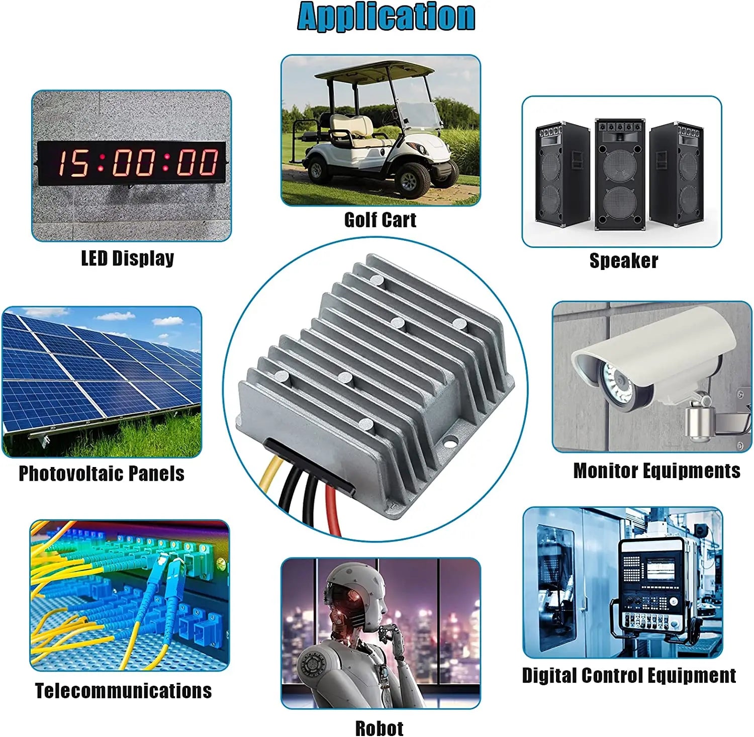 DC 24v to 12v Converter 30A 360W StepDown Converter Voltage Reducer IP68 Waterproof Transformer for Golf Cart Truck Boat Vehicle